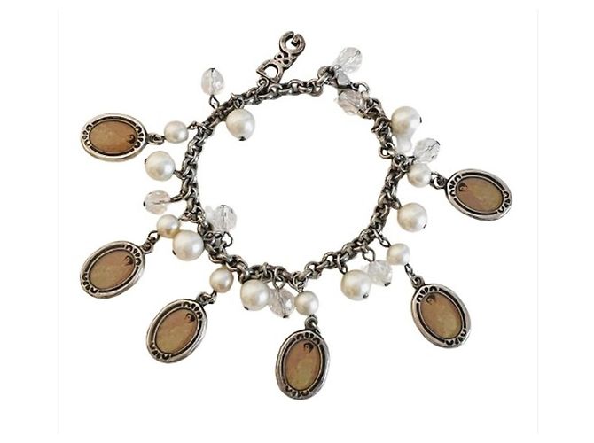 Pulsera vintage DOLCE & GABBANA con charms de camafeo de estilo victoriano Plata - vista 2