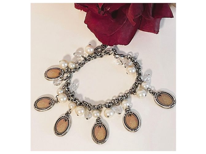 Pulsera vintage DOLCE & GABBANA con charms de camafeo de estilo victoriano Plata - vista 3