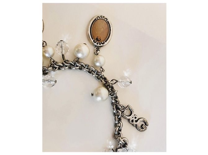 Pulsera vintage DOLCE & GABBANA con charms de camafeo de estilo victoriano Plata - vista 4