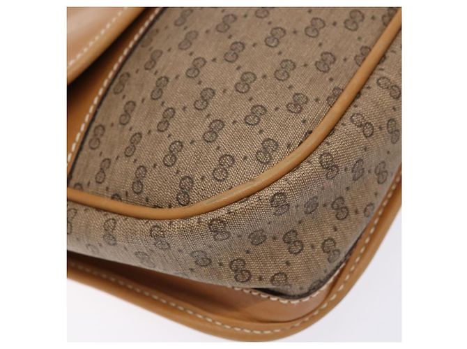 Gucci Bolso de Hombro Micro GG Supreme PVC Beige Dorado Auth ki5939 - vista 15