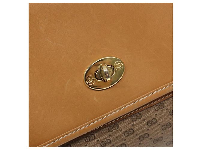 Gucci Bolso de Hombro Micro GG Supreme PVC Beige Dorado Auth ki5939 - vista 17