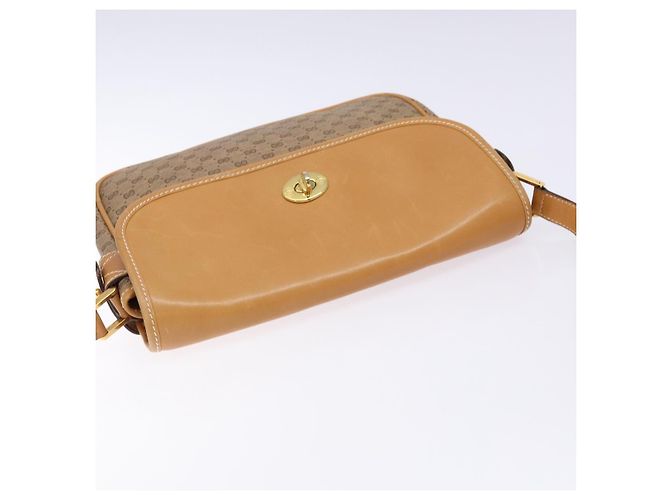 Gucci Bolso de Hombro Micro GG Supreme PVC Beige Dorado Auth ki5939 - vista 6