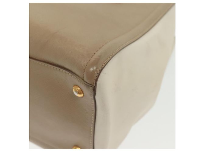 Saffiano Borsa PRADA in pelle Safiano 2 in 1 beige oro Auth BA4750 D'oro - vista 18