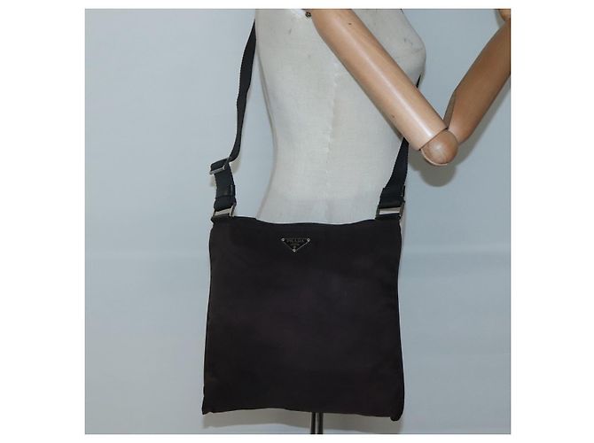 Borsa a Spalla PRADA Nylon Nero Argento Autentica 137625 - vista 21