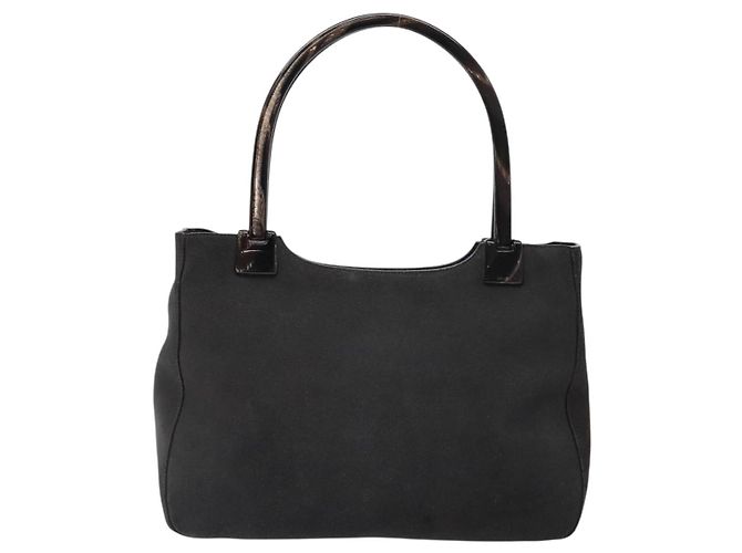 PRADA Tote Bag Wildleder Grau Silber Auth 139262 Braun - Ansicht 13