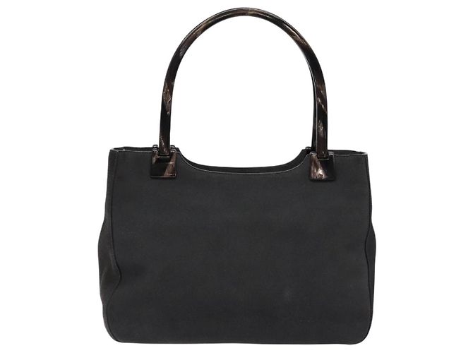 PRADA Tote Bag Wildleder Grau Silber Auth 139262 Braun - Ansicht 2