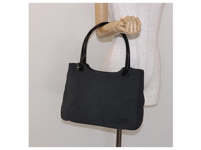 PRADA Tote Bag Wildleder Grau Silber Auth 139262 Braun - Ansicht 23