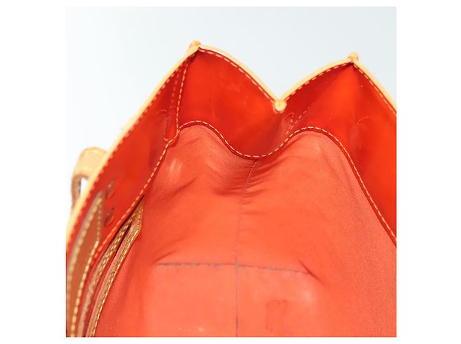 LOUIS VUITTON Borsa Reade PM Monogram Vernis Fluo Rosa Arancio M91903 Auth 137397 Arancione - vista 19