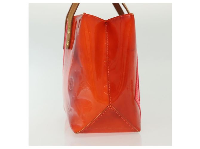 LOUIS VUITTON Borsa Reade PM Monogram Vernis Fluo Rosa Arancio M91903 Auth 137397 Arancione - vista 4