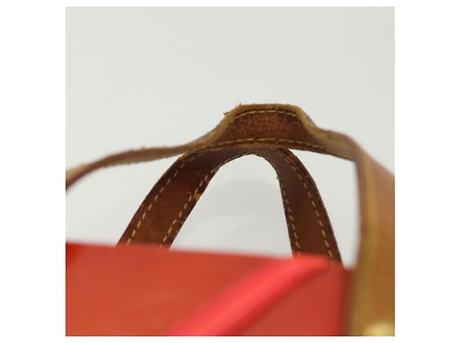 LOUIS VUITTON Borsa Reade PM Monogram Vernis Fluo Rosa Arancio M91903 Auth 137397 Arancione - vista 8