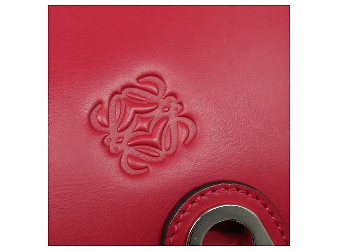 LOEWE Borsa a Spalla Ines Pelle Rosa Argento Auth 138557 - vista 18