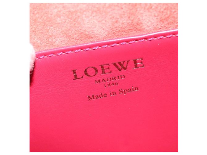 LOEWE Borsa a Spalla Ines Pelle Rosa Argento Auth 138557 - vista 20