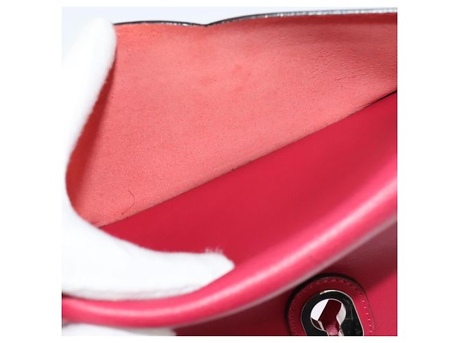 LOEWE Borsa a Spalla Ines Pelle Rosa Argento Auth 138557 - vista 24