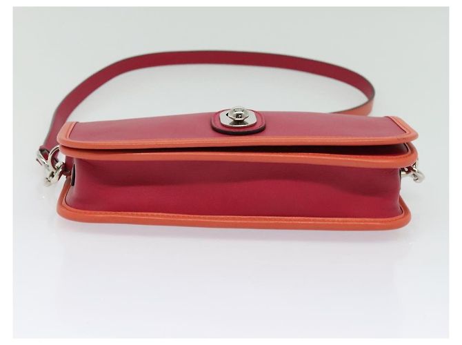 LOEWE Borsa a Spalla Ines Pelle Rosa Argento Auth 138557 - vista 5
