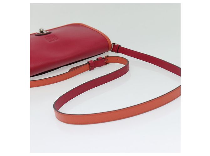 LOEWE Borsa a Spalla Ines Pelle Rosa Argento Auth 138557 - vista 7