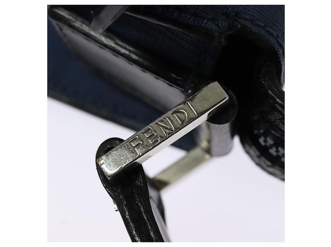 FENDI Zucca Canvas Schultertasche PVC Blau Silber Authentisch bs28711 - Ansicht 10