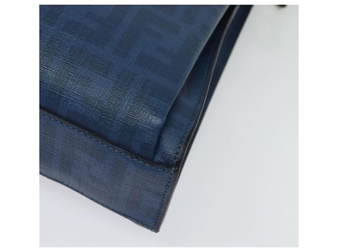 FENDI Zucca Canvas Schultertasche PVC Blau Silber Authentisch bs28711 - Ansicht 14