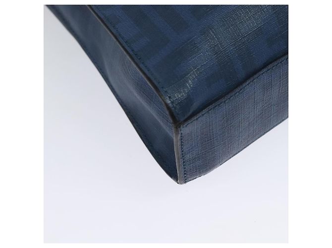FENDI Zucca Canvas Schultertasche PVC Blau Silber Authentisch bs28711 - Ansicht 15