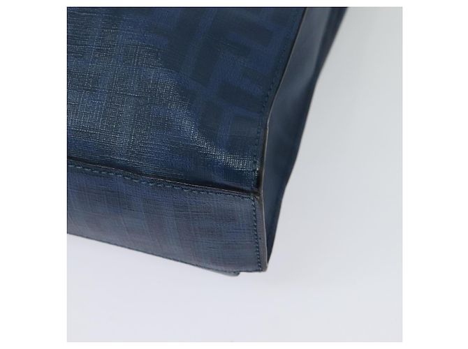 FENDI Zucca Canvas Schultertasche PVC Blau Silber Authentisch bs28711 - Ansicht 16