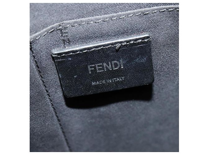 FENDI Zucca Canvas Schultertasche PVC Blau Silber Authentisch bs28711 - Ansicht 17