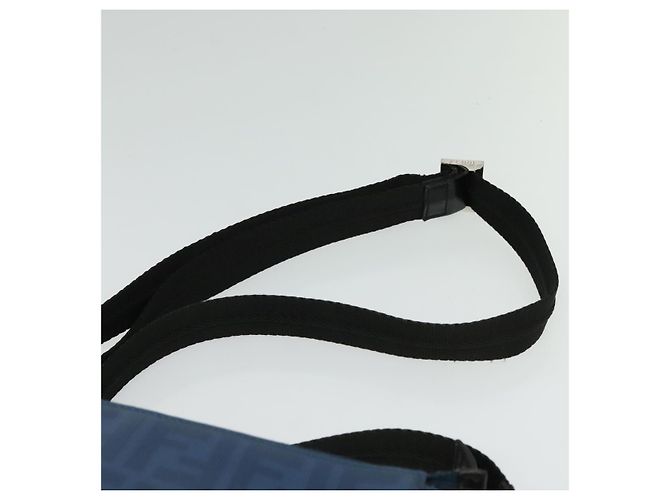 FENDI Zucca Canvas Schultertasche PVC Blau Silber Authentisch bs28711 - Ansicht 8
