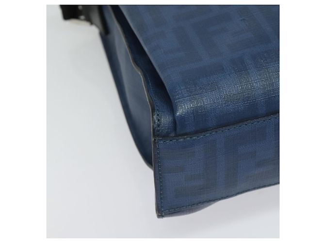 FENDI Zucca Canvas Schultertasche PVC Blau Silber Authentisch bs28711 - Ansicht 9
