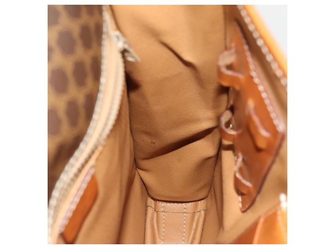 Céline Borsa a Spalla in Tela Macadam CELINE in Pelle PVC Marrone Oro Auth bs28466 D'oro - vista 24