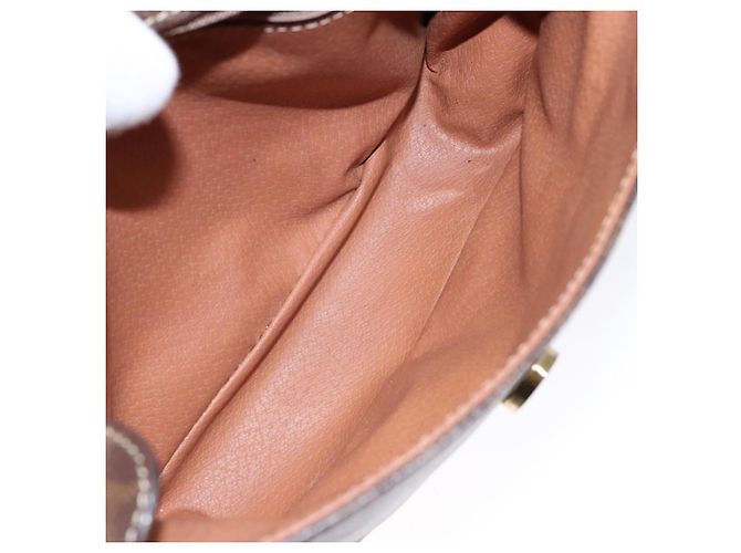 Céline Borsa a Spalla in Tela Macadam CELINE in Pelle PVC Marrone Oro Auth 139442 D'oro - vista 10