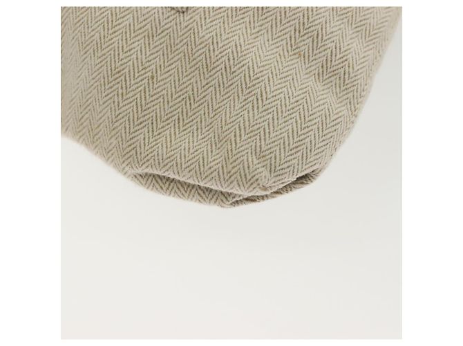 Hermès HERMES Borsa a mano Buggy in tela beige argento Auth 135703 - vista 18