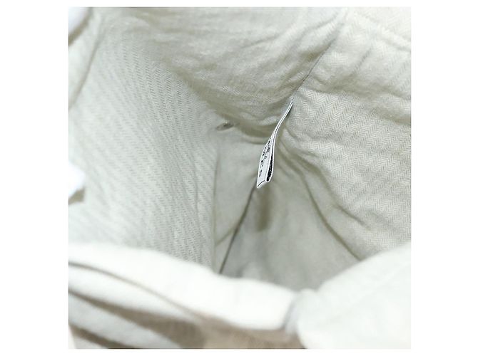 Hermès HERMES Borsa a mano Buggy in tela beige argento Auth 135703 - vista 20