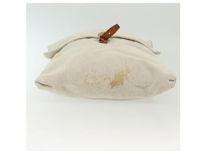 Hermès HERMES Borsa a mano Buggy in tela beige argento Auth 135703 - vista 5