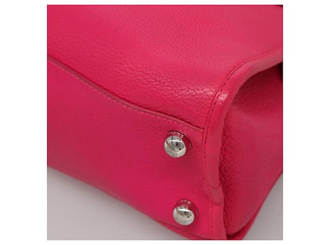 Borsa a Spalla LOEWE in Pelle Rosa Argento Autentica 138559 - vista 9