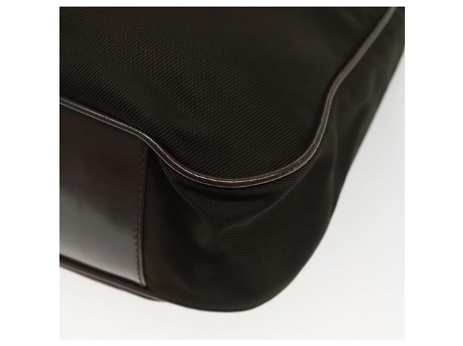 Borsa a mano in nylon Gucci Bamboo 2 vie marrone argento 001 2113 1577 Auth ep9917 - vista 17