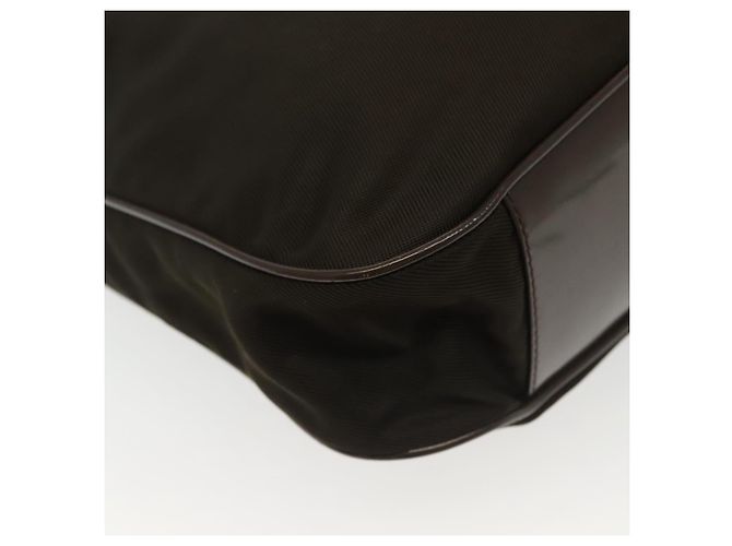 Borsa a mano in nylon Gucci Bamboo 2 vie marrone argento 001 2113 1577 Auth ep9917 - vista 18