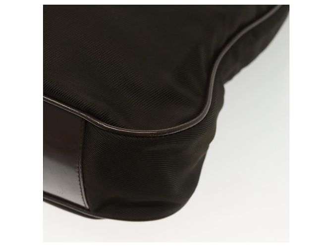 Borsa a mano in nylon Gucci Bamboo 2 vie marrone argento 001 2113 1577 Auth ep9917 - vista 19