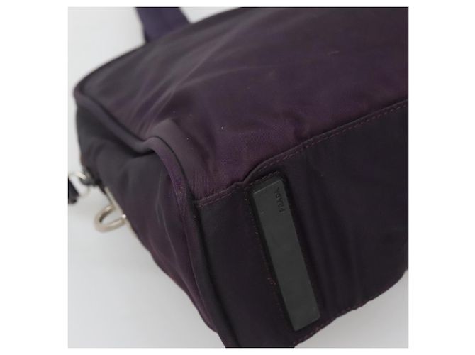 PRADA Borsa a mano in nylon viola argento Auth ki5886 Porpora - vista 14
