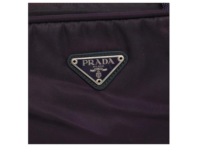 PRADA Borsa a mano in nylon viola argento Auth ki5886 Porpora - vista 17