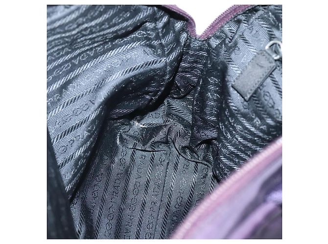 PRADA Borsa a mano in nylon viola argento Auth ki5886 Porpora - vista 20