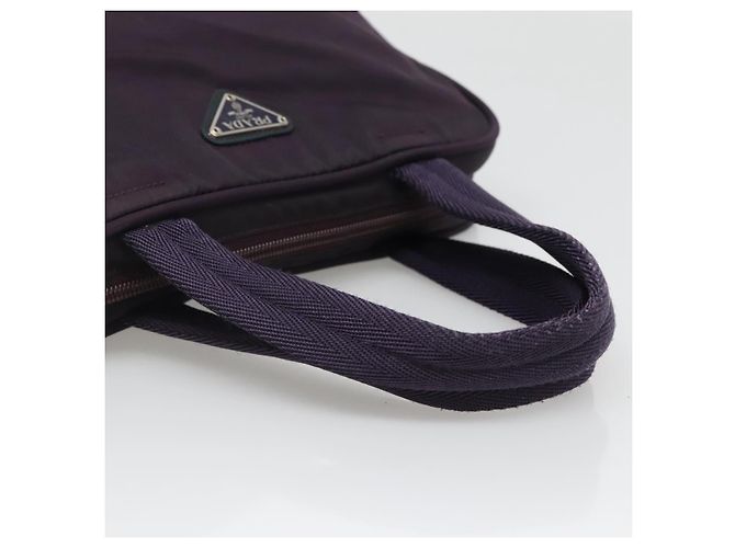 PRADA Borsa a mano in nylon viola argento Auth ki5886 Porpora - vista 7