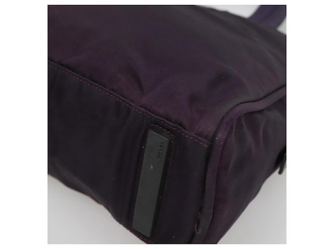 PRADA Borsa a mano in nylon viola argento Auth ki5886 Porpora - vista 9