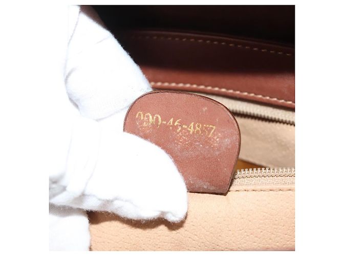 Gucci Borsa a mano Micro GG Supreme in PVC beige e oro 000 46 4857 Auth th6300 D'oro - vista 12