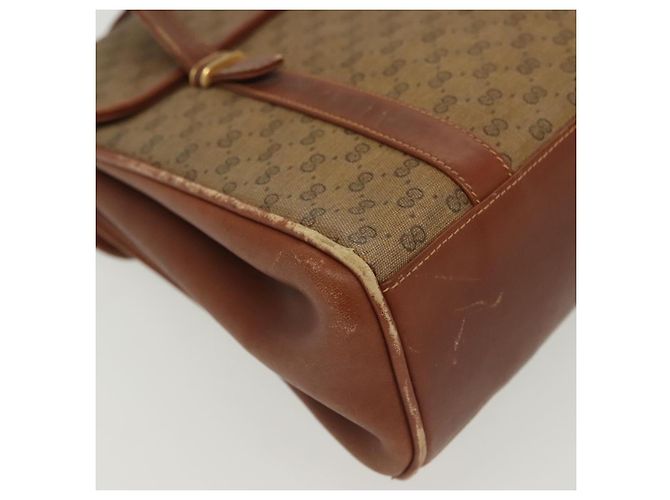 Gucci Borsa a mano Micro GG Supreme in PVC beige e oro 000 46 4857 Auth th6300 D'oro - vista 15