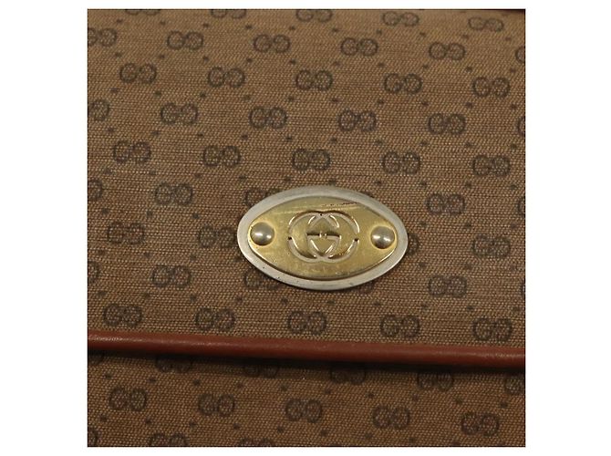 Gucci Borsa a mano Micro GG Supreme in PVC beige e oro 000 46 4857 Auth th6300 D'oro - vista 17