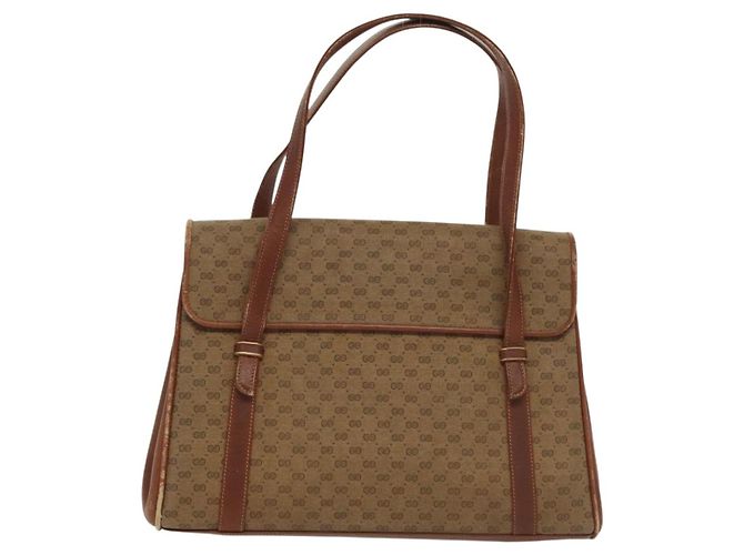Gucci Borsa a mano Micro GG Supreme in PVC beige e oro 000 46 4857 Auth th6300 D'oro - vista 2