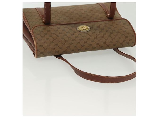 Gucci Borsa a mano Micro GG Supreme in PVC beige e oro 000 46 4857 Auth th6300 D'oro - vista 6