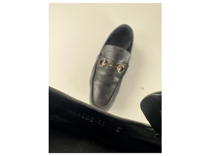 Mocassini in pelle Horsebit vintage Gucci neri EU41 per uomo Nero - vista 10
