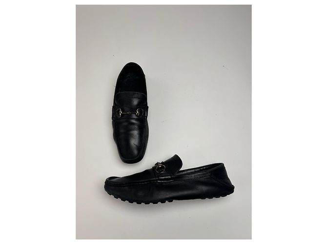 Mocassini in pelle Horsebit vintage Gucci neri EU41 per uomo Nero - vista 11