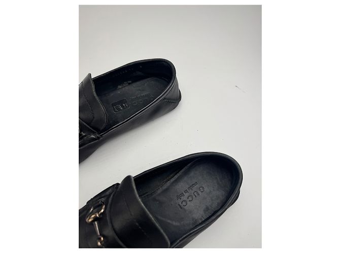 Mocassini in pelle Horsebit vintage Gucci neri EU41 per uomo Nero - vista 3