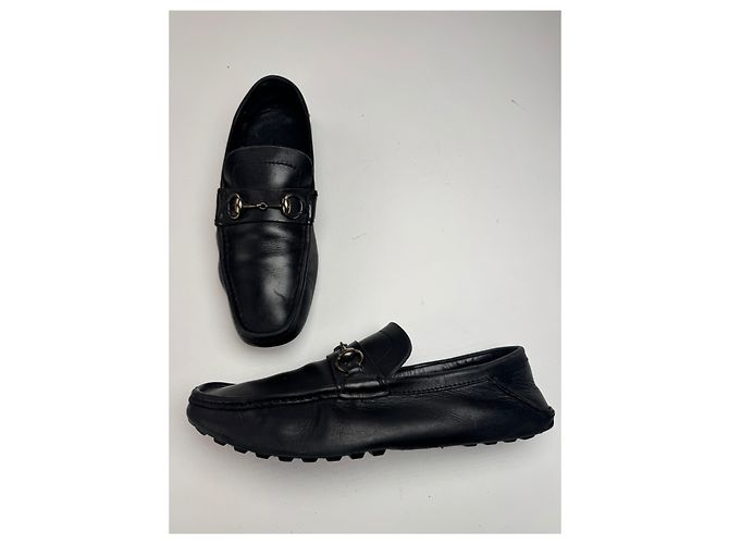 Mocassini in pelle Horsebit vintage Gucci neri EU41 per uomo Nero - vista 7