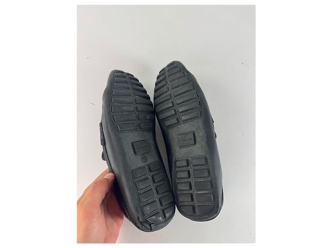 Mocassini in pelle Horsebit vintage Gucci neri EU41 per uomo Nero - vista 8